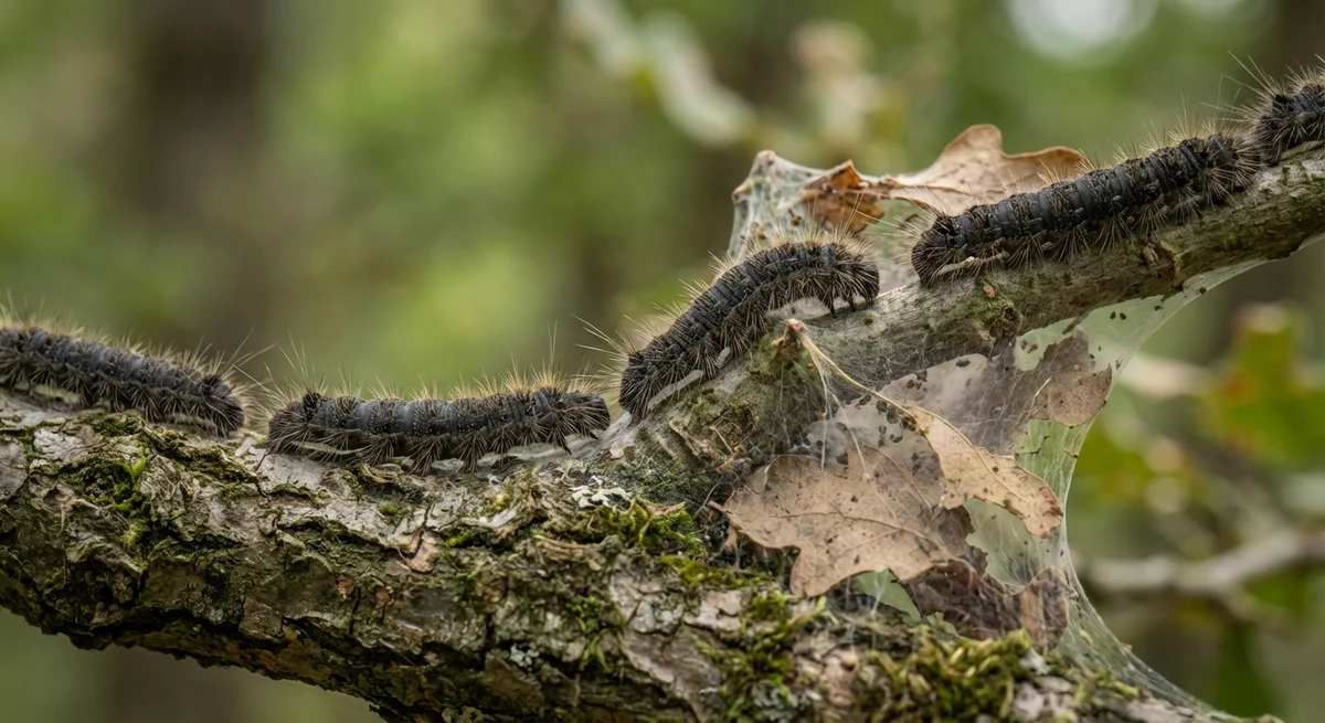 Eichen-Prozessionsspinner (Thaumetopoea processionea) in typischer Umgebung – Befall erkennen und bekämpfen