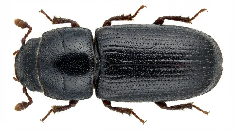 Nahaufnahme eines Eichenkernholzkäfer (Platypus cylindrus) – Detailansicht zur Schädlingserkennung