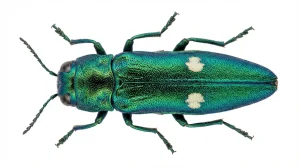Nahaufnahme eines Eichenprachtkäfer (Agrilus biguttatus) – Detailansicht zur Schädlingserkennung