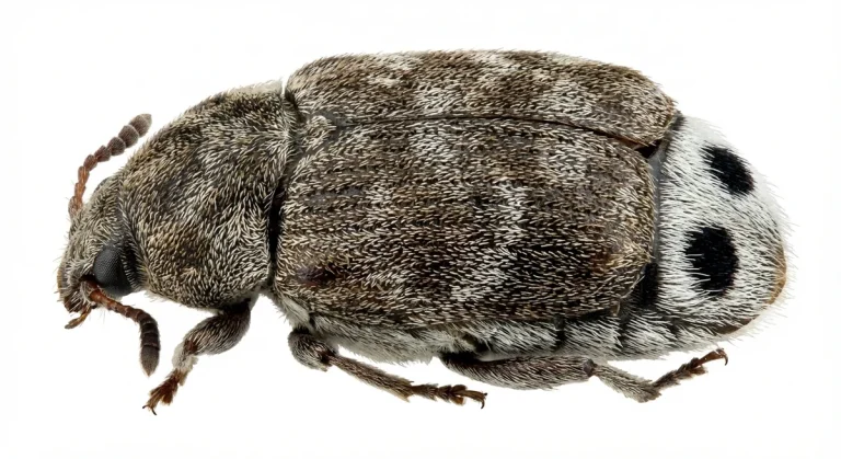 Nahaufnahme eines Erbsensamenkäfer (Bruchus pisorum) – Detailansicht zur Schädlingserkennung