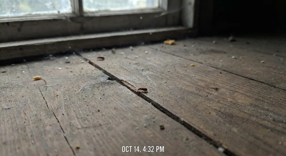 Gelbbrauner Diebkäfer (Ptinus clavipes) in typischer Umgebung – Befall erkennen und bekämpfen