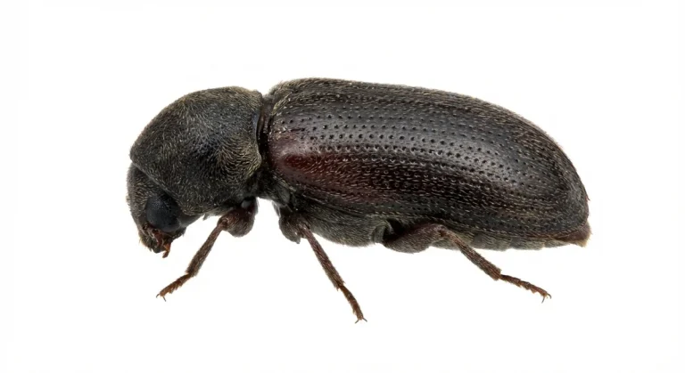 Nahaufnahme eines Gemeiner Nagekäfer (Anobium punctatum) – Detailansicht zur Schädlingserkennung