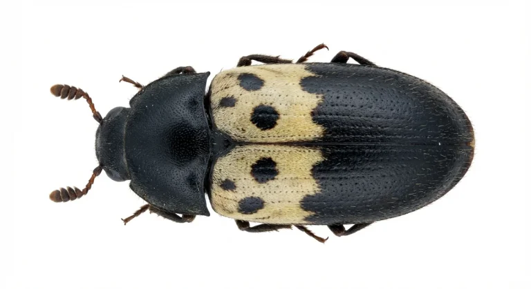 Nahaufnahme eines Speckkäfer (Dermestes lardarius) – Detailansicht zur Schädlingserkennung