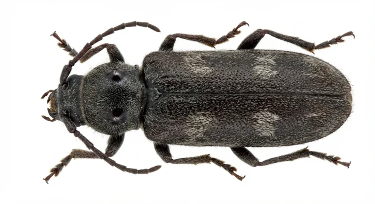 Nahaufnahme eines Hausbockkäfer (Hylotrupes bajulus) – Detailansicht zur Schädlingserkennung