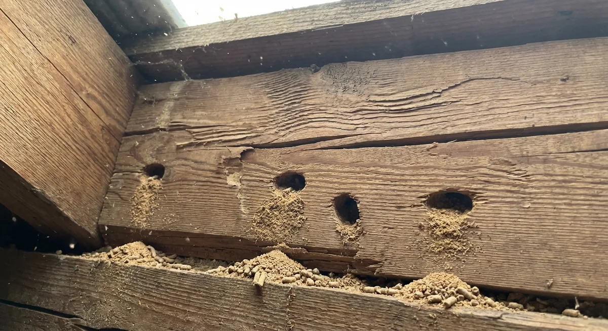 Hausbockkäfer (Hylotrupes bajulus) in typischer Umgebung – Befall erkennen und bekämpfen