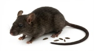 Nahaufnahme eines Hausratte (Rattus rattus) – Detailansicht zur Schädlingserkennung