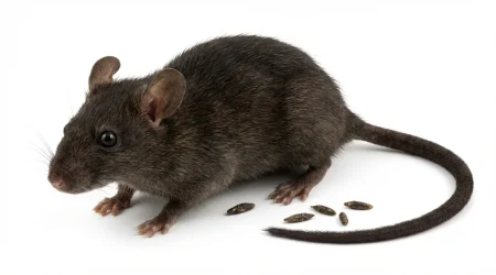 Nahaufnahme eines Hausratte (Rattus rattus) – Detailansicht zur Schädlingserkennung