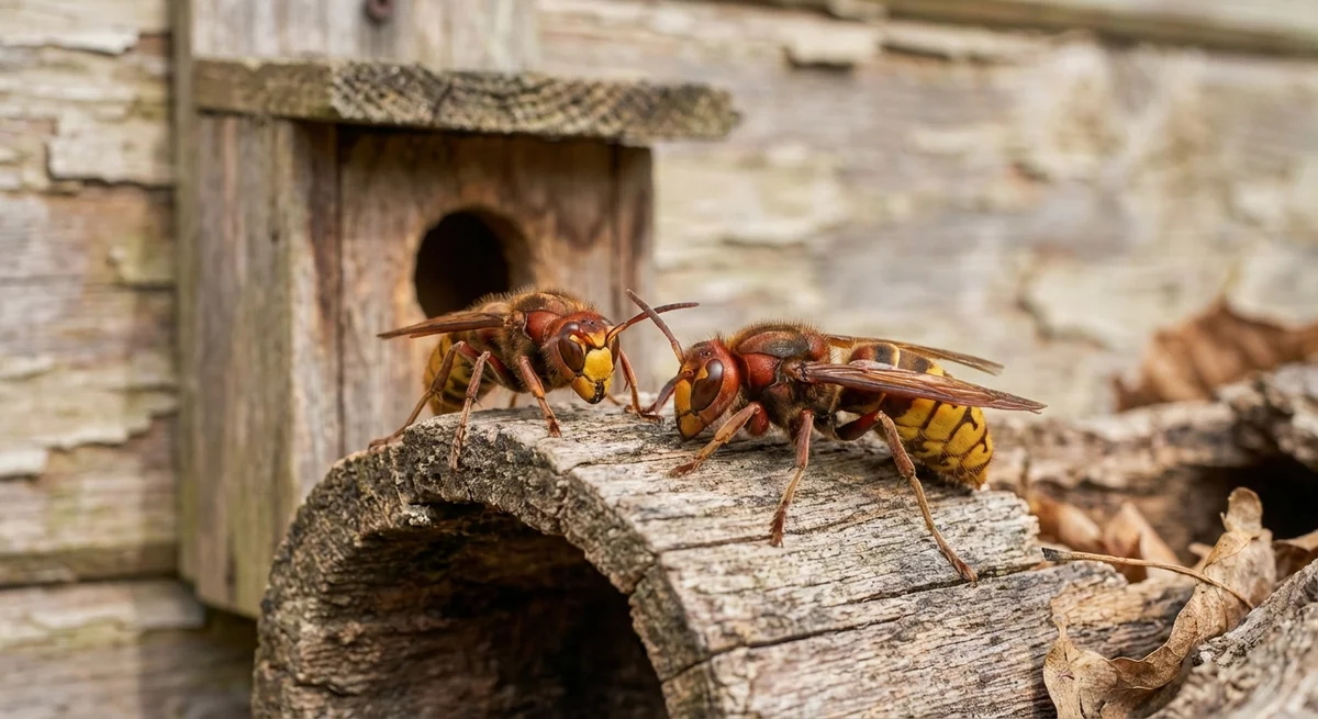 Hornisse (Vespa crabro) in typischer Umgebung – Befall erkennen und bekämpfen