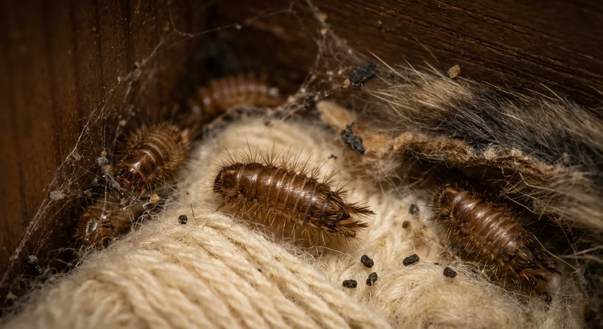 Kabinettkäfer (Anthrenus museorum) in typischer Umgebung – Befall erkennen und bekämpfen