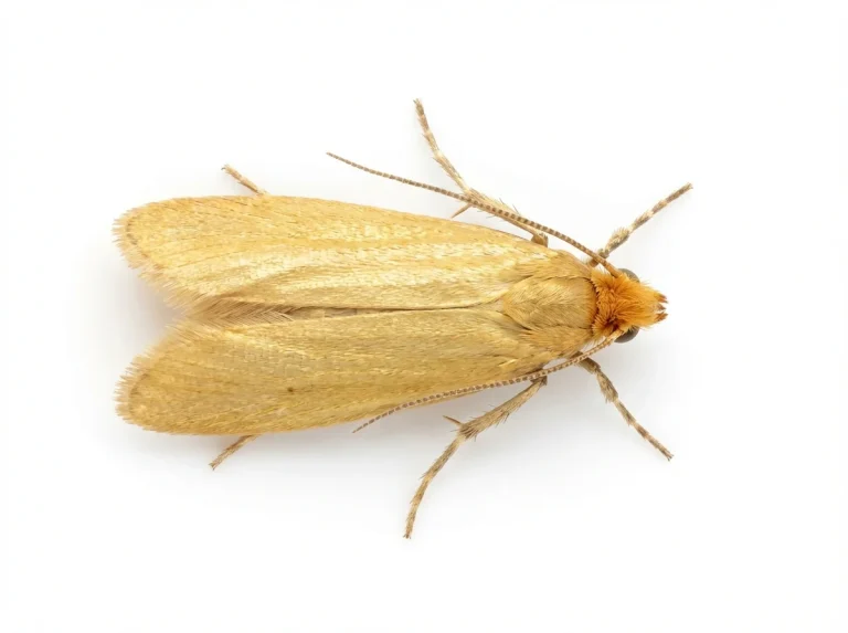 Nahaufnahme eines Kleidermotte (Tineola bisselliella) – Detailansicht zur Schädlingserkennung