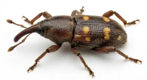 Nahaufnahme eines Maiskäfer (Sitophilus zeamais) – Detailansicht zur Schädlingserkennung