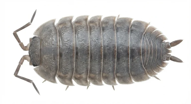 Nahaufnahme eines Mauerassel (Oniscus asellus) – Detailansicht zur Schädlingserkennung