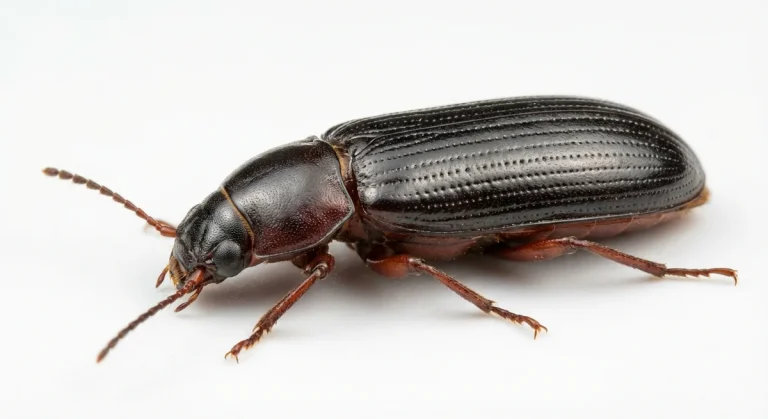 Nahaufnahme eines Mehlkäfer (Tenebrio molitor) – Detailansicht zur Schädlingserkennung