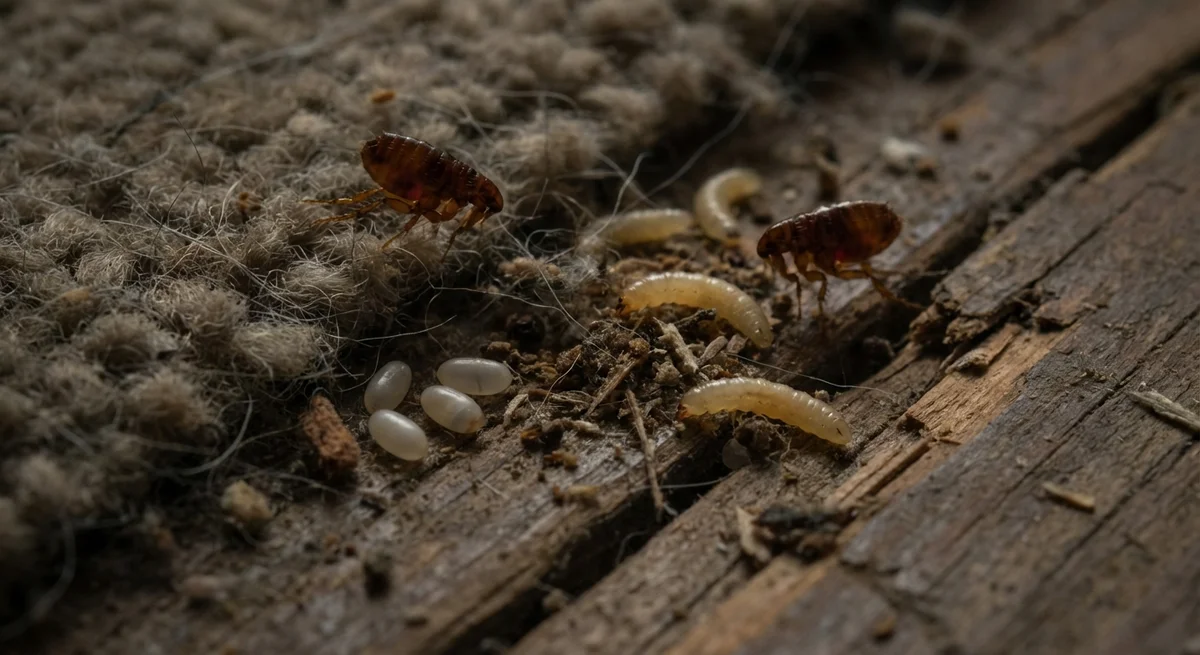 Menschenfloh (Pulex irritans) in typischer Umgebung – Befall erkennen und bekämpfen