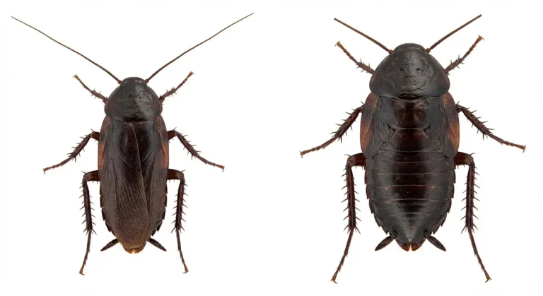 Nahaufnahme eines Orientalische Schabe (Blatta orientalis) – Detailansicht zur Schädlingserkennung