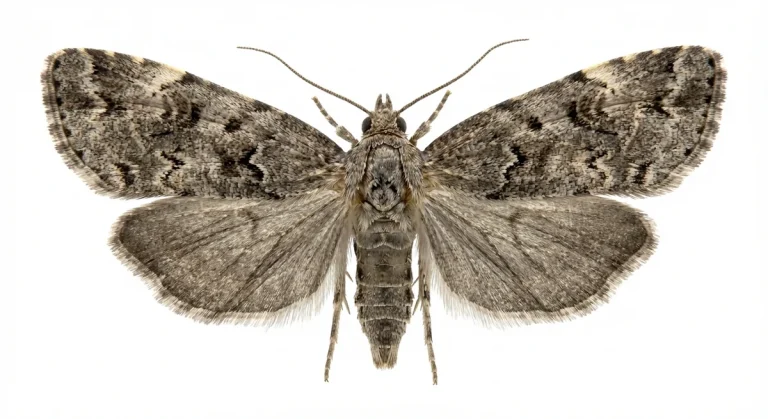 Nahaufnahme eines Pflaumenwickler (Cydia funebrana) – Detailansicht zur Schädlingserkennung