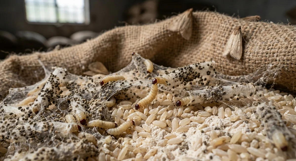 Reismotte (Corcyra cephalonica) in typischer Umgebung – Befall erkennen und bekämpfen