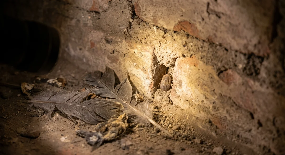 Taubenzecke (Argas reflexus) in typischer Umgebung – Befall erkennen und bekämpfen