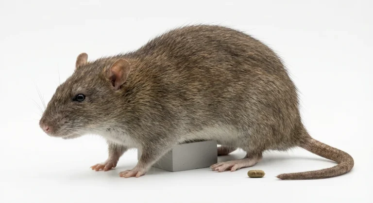 Nahaufnahme eines Wanderratte (Rattus norvegicus) – Detailansicht zur Schädlingserkennung