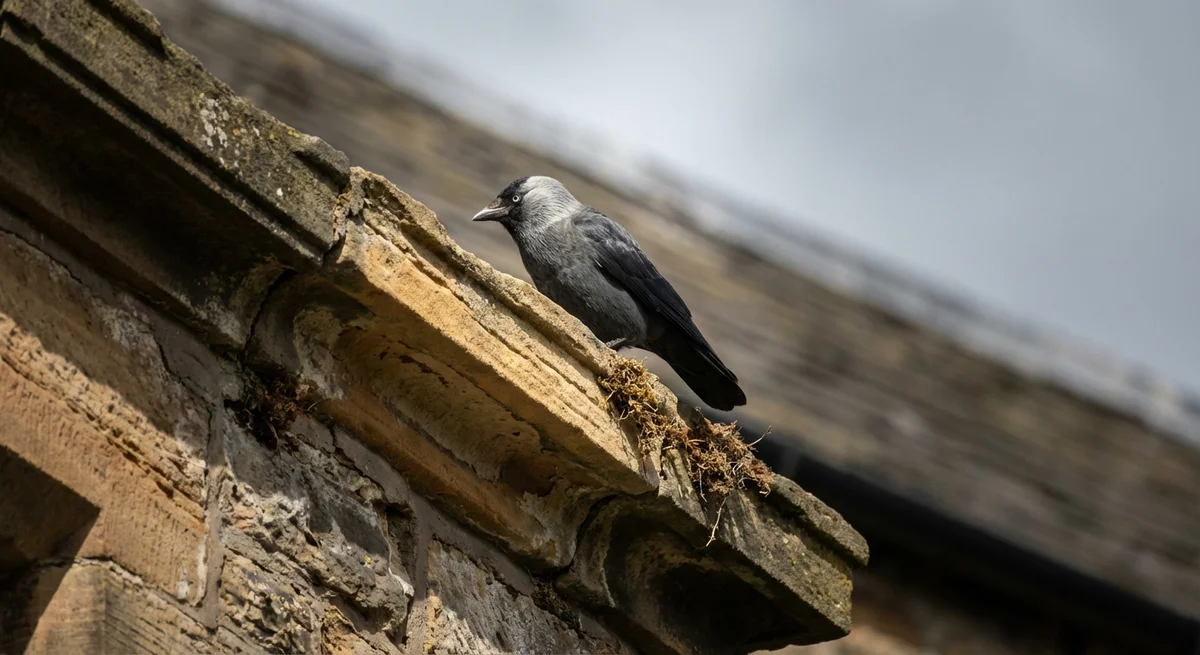 Dohle (Coloeus monedula) in typischer Umgebung – Befall erkennen und bekämpfen