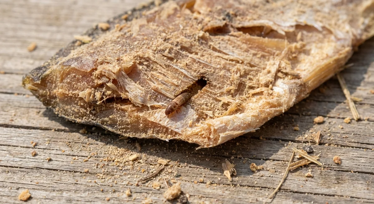 Dornloser Speckkäfer (Dermestes frischii) in typischer Umgebung – Befall erkennen und bekämpfen