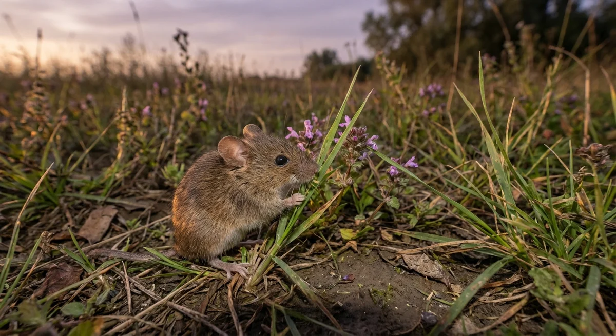 Feldmaus (Microtus arvalis) in typischer Umgebung – Befall erkennen und bekämpfen