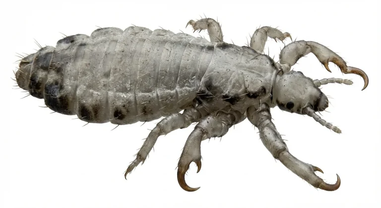 Nahaufnahme eines Filzlaus (Pthirus pubis) – Detailansicht zur Schädlingserkennung