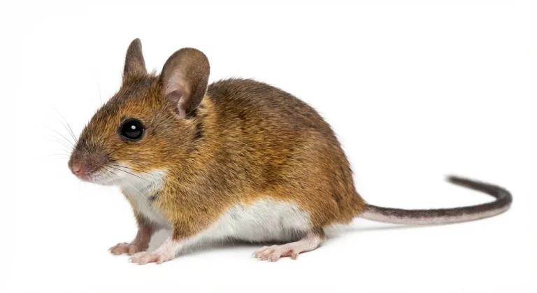 Nahaufnahme eines Gelbhalsmaus (Apodemus flavicollis) – Detailansicht zur Schädlingserkennung