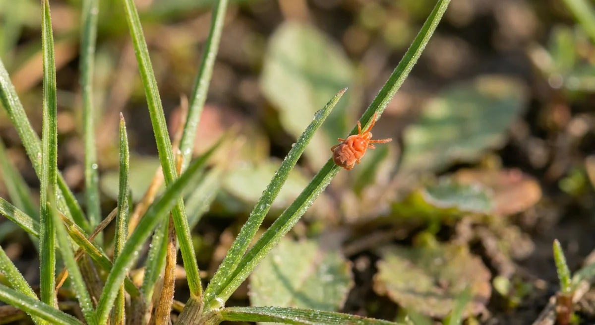 Herbstgrasmilbe (Neotrombicula autumnalis) in typischer Umgebung – Befall erkennen und bekämpfen