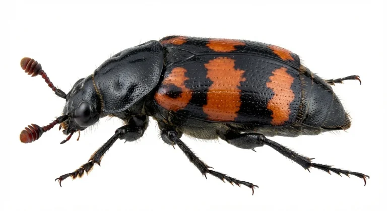 Nahaufnahme eines Aaskäfer (Silphidae) – Detailansicht zur Schädlingserkennung