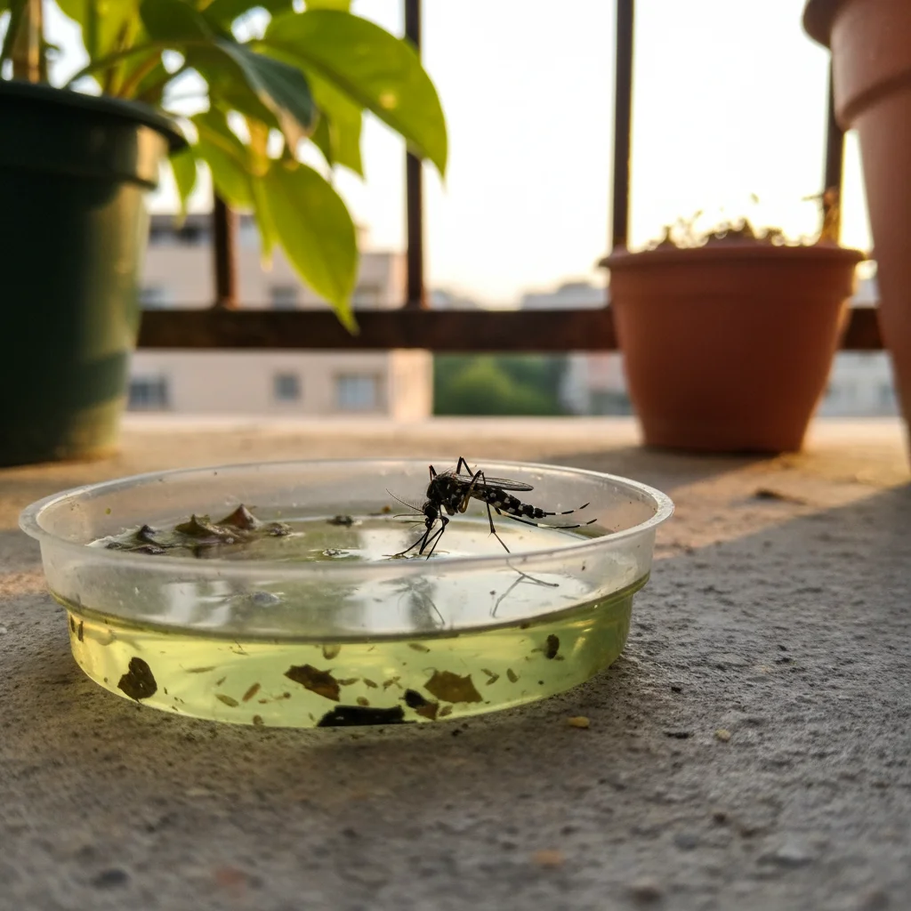 Asiatische Tigermücke (Aedes albopictus) in typischer Umgebung – Befall erkennen und bekämpfen