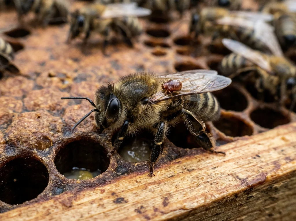 Bienenlaus (Braula coeca) in typischer Umgebung – Befall erkennen und bekämpfen