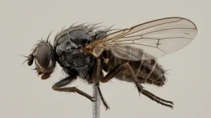 Nahaufnahme eines Buckelfliege (Megaselia scalaris) – Detailansicht zur Schädlingserkennung