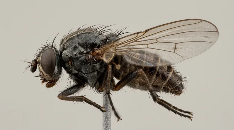 Nahaufnahme eines Buckelfliege (Megaselia scalaris) – Detailansicht zur Schädlingserkennung