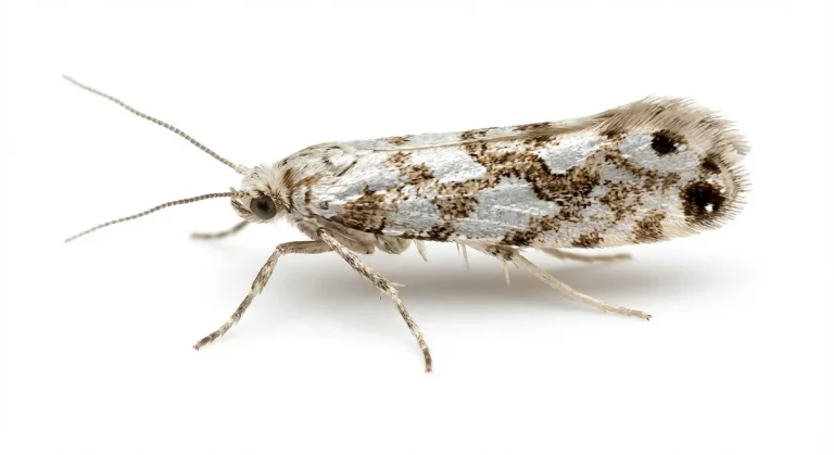 Nahaufnahme eines Citrusminiermotte (Phyllocnistis citrella) – Detailansicht zur Schädlingserkennung