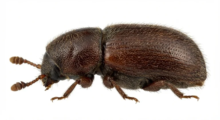 Nahaufnahme eines Dattelkern-Borkenkäfer (Coccotrypes dactyliperda) – Detailansicht zur Schädlingserkennung