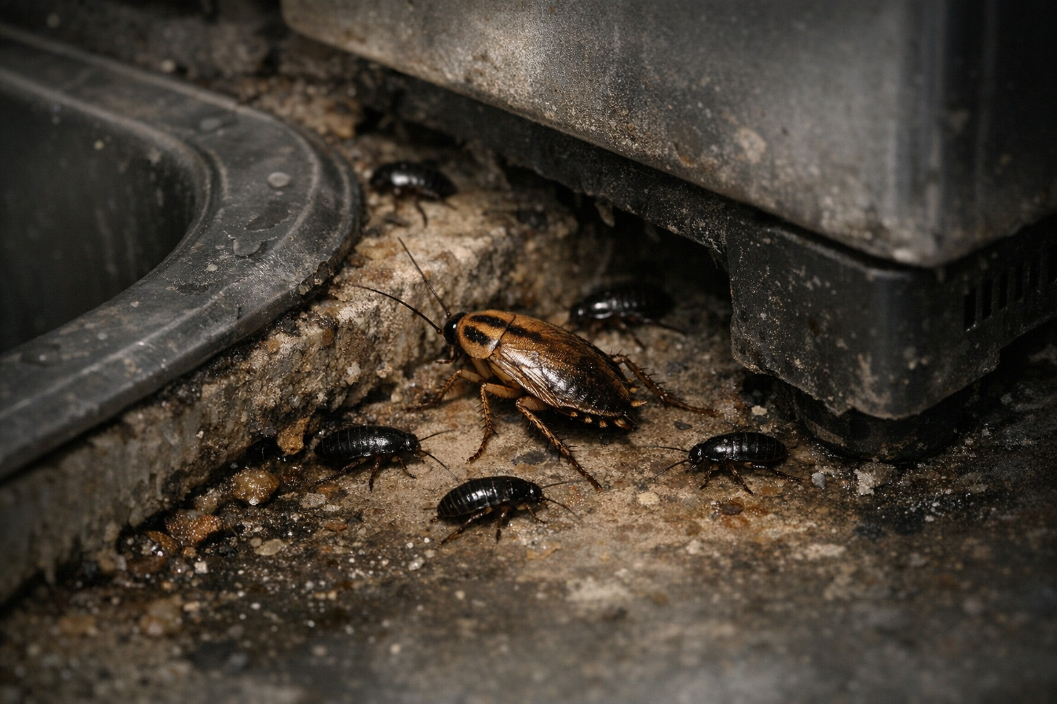 Deutsche Schabe (Blattella germanica) in typischer Umgebung – Befall erkennen und bekämpfen