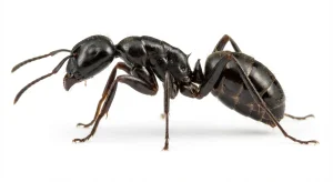Nahaufnahme eines Glänzendschwarze Holzameise (Lasius fuliginosus) – Detailansicht zur Schädlingserkennung