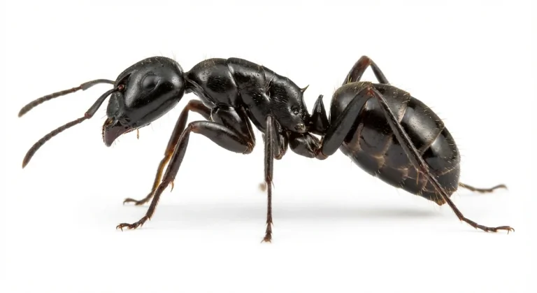 Nahaufnahme eines Glänzendschwarze Holzameise (Lasius fuliginosus) – Detailansicht zur Schädlingserkennung