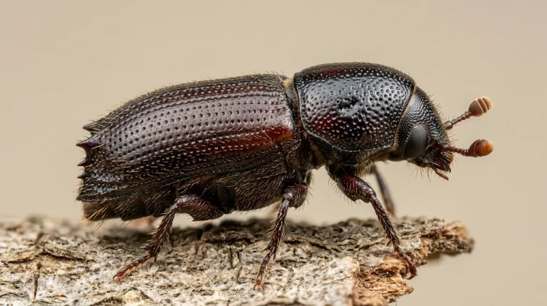 Nahaufnahme eines Großer Ulmensplintkäfer (Scolytus scolytus) – Detailansicht zur Schädlingserkennung
