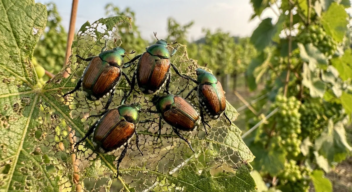 Japankäfer (Popillia japonica) in typischer Umgebung – Befall erkennen und bekämpfen