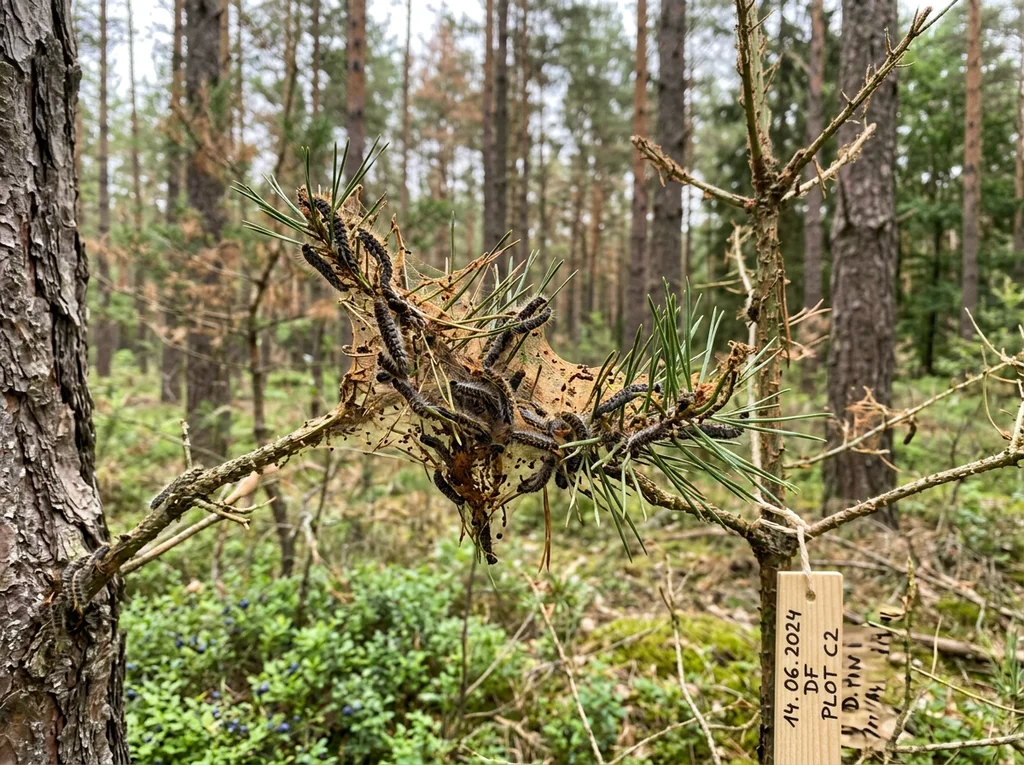 Kiefernspinner (Dendrolimus pini) in typischer Umgebung – Befall erkennen und bekämpfen