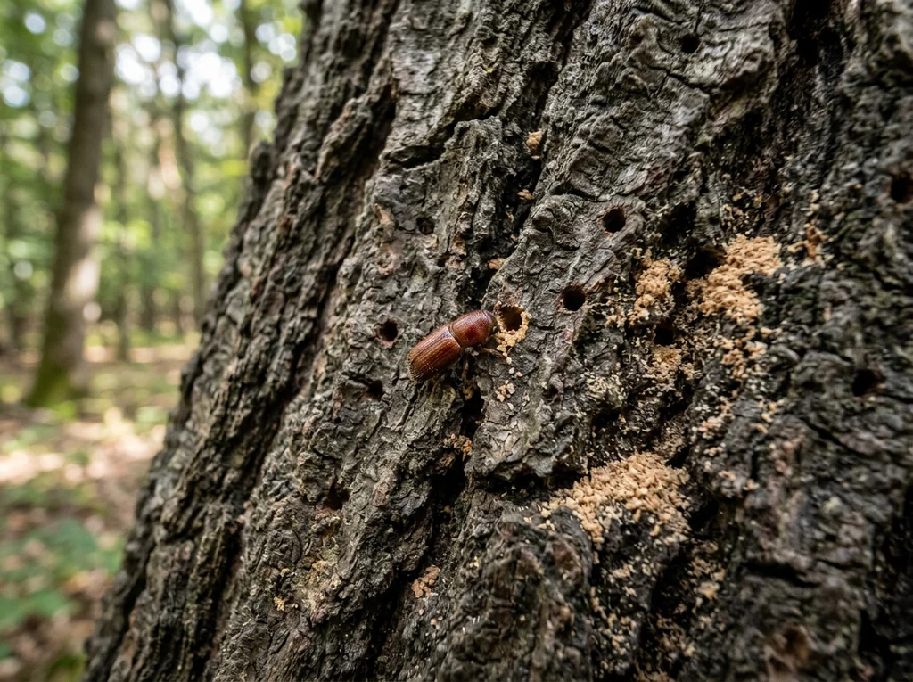 Kleiner Ulmensplintkäfer (Scolytus multistriatus) in typischer Umgebung – Befall erkennen und bekämpfen