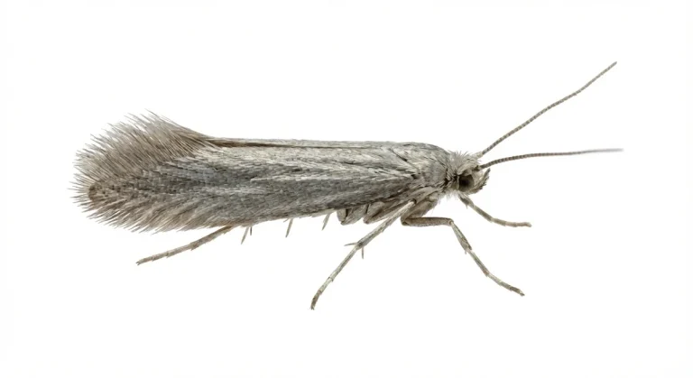 Nahaufnahme eines Lärchenminiermotte (Coleophora laricella) – Detailansicht zur Schädlingserkennung