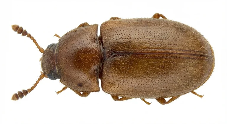 Nahaufnahme eines Moderkäfer (Latridius minutus) – Detailansicht zur Schädlingserkennung