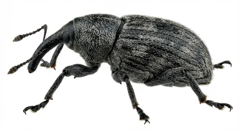 Nahaufnahme eines Rapsstängelrüssler (Ceutorhynchus napi) – Detailansicht zur Schädlingserkennung