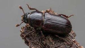Nahaufnahme eines Riesenbastkäfer (Dendroctonus micans) – Detailansicht zur Schädlingserkennung
