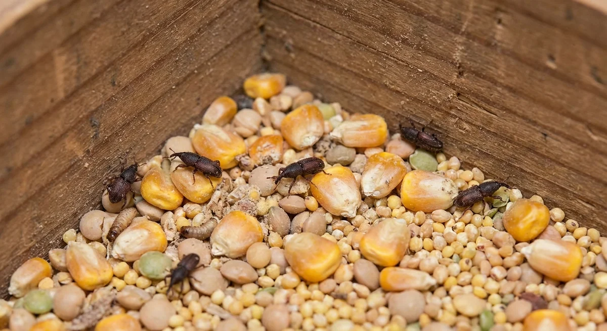 Schmalrüssler (Caulophilus oryzae) in typischer Umgebung – Befall erkennen und bekämpfen
