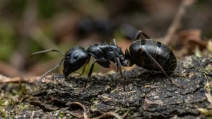 Nahaufnahme eines Schwarze Holzameise (Lasius fuliginosus) – Detailansicht zur Schädlingserkennung