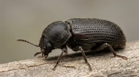 Nahaufnahme eines Trotzkopf (Hadrobregmus pertinax) – Detailansicht zur Schädlingserkennung